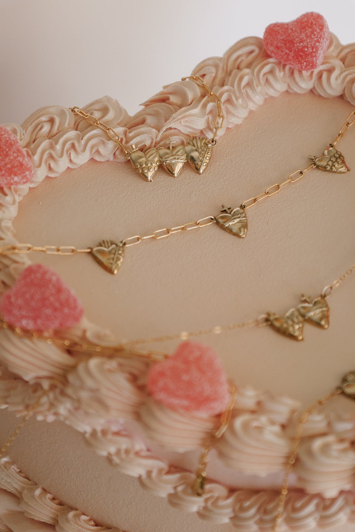 Three Hearts Necklace Paper Clip