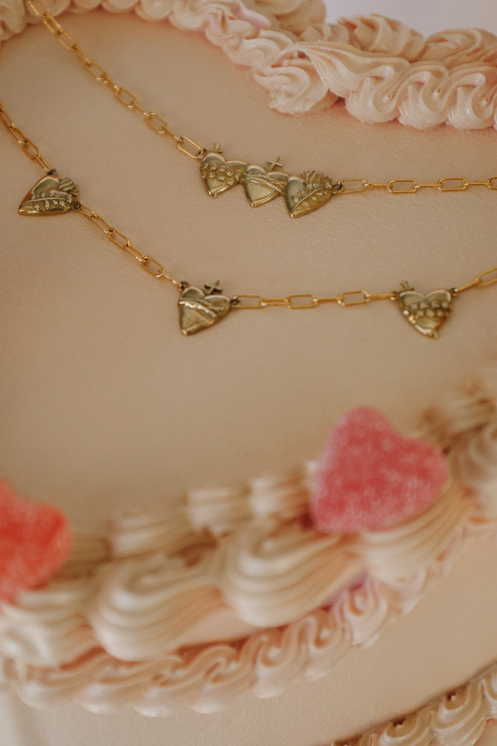 Three Hearts Necklace Paper Clip