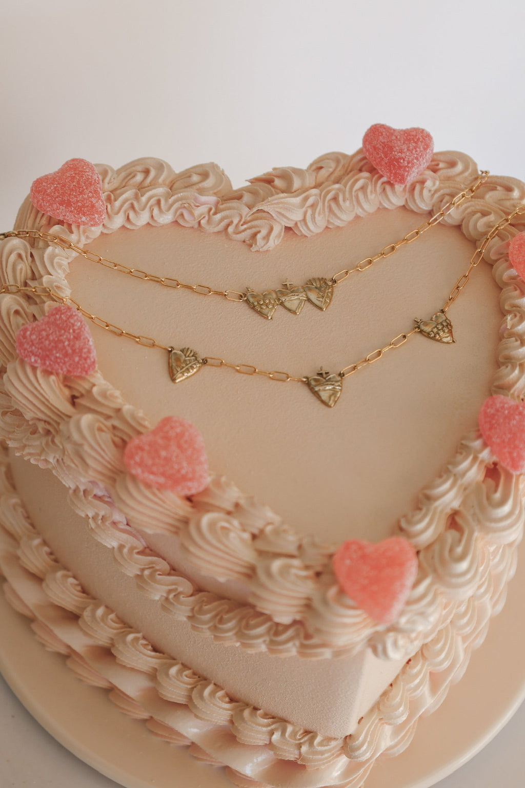 Three Hearts Necklace Paper Clip