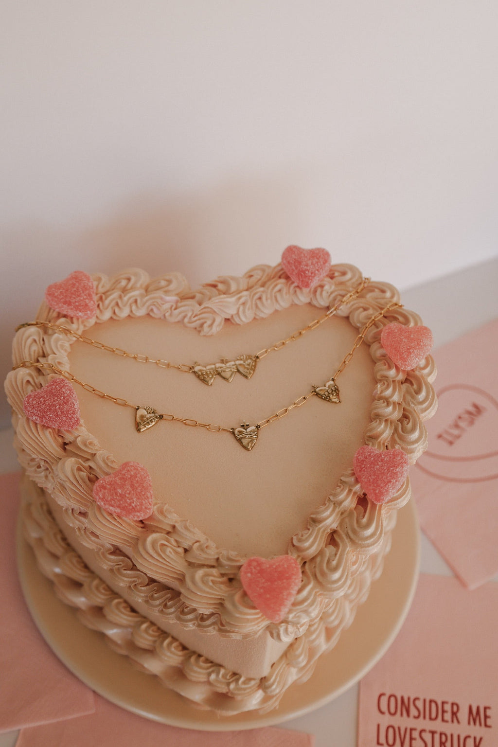 Three Hearts Necklace Paper Clip