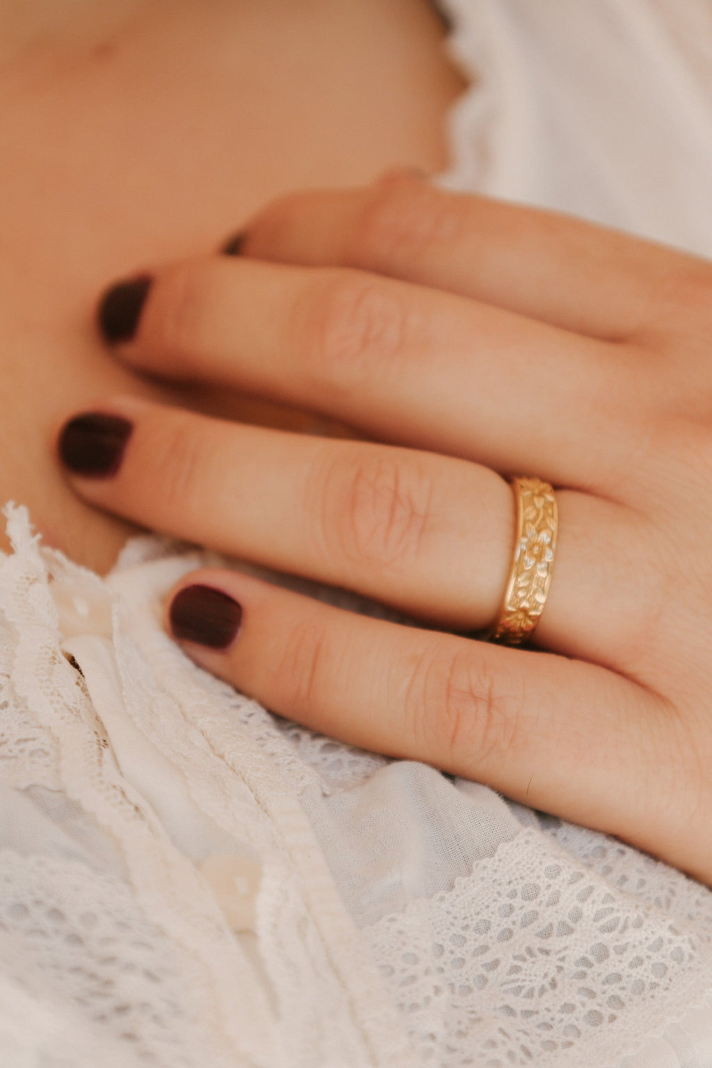 St. Josephs Lily Ring | Gold Vermeil