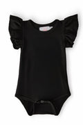 Black S/S Flutter Bodysuit