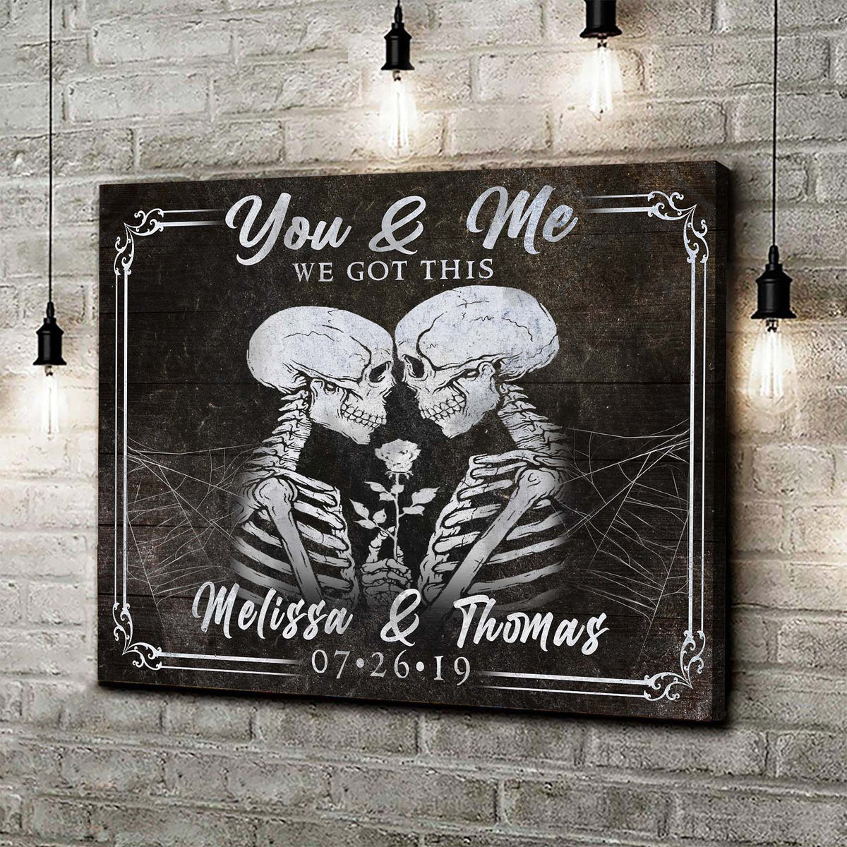 We Got This Skeleton Personalized Sign - Unique Anniversary Gift Idea