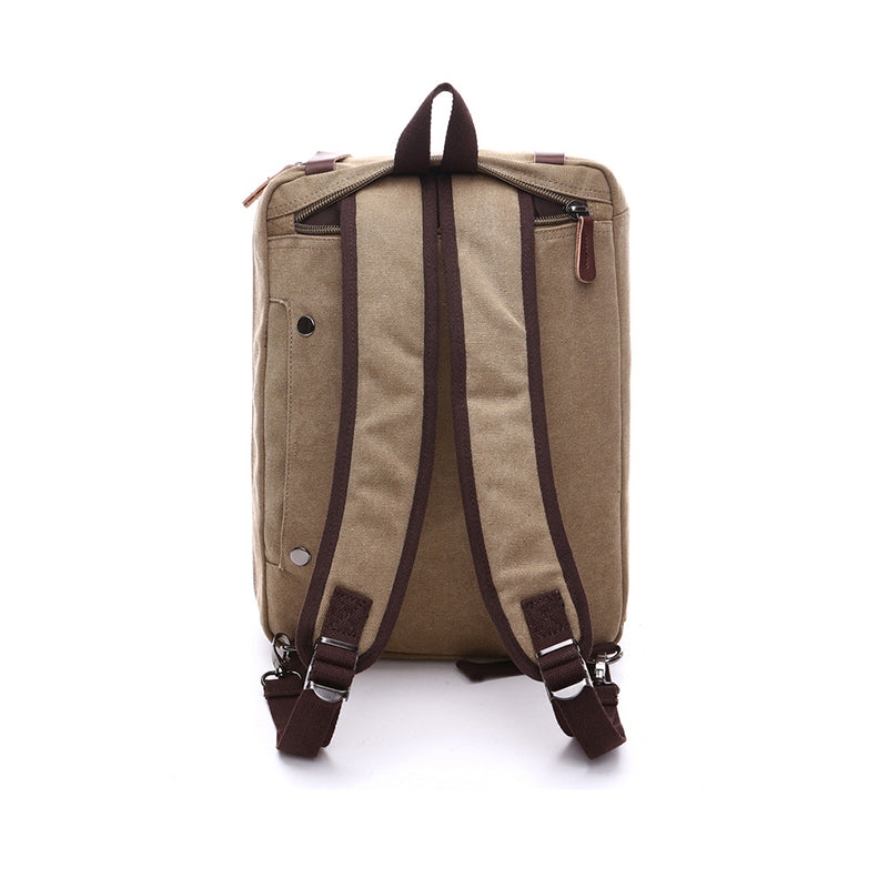 Canvas Briefcase Mens Canvas Messenger Bag Shoulder Laptop Bag Convertible Backpack