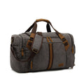 Canvas Travel Duffle Bag Full Grain Leather With Canvas Holdall Luggage Canvas Overnight Bag