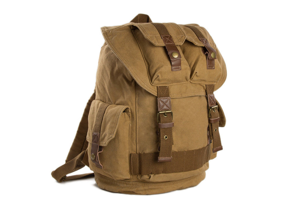 Large Volume Canvas Backpack, School Backpack, Track Backpack 1076