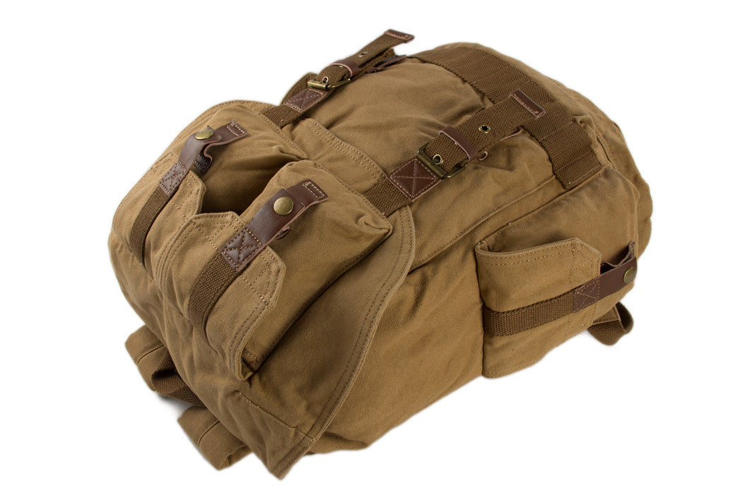 Large Volume Canvas Backpack, School Backpack, Track Backpack 1076