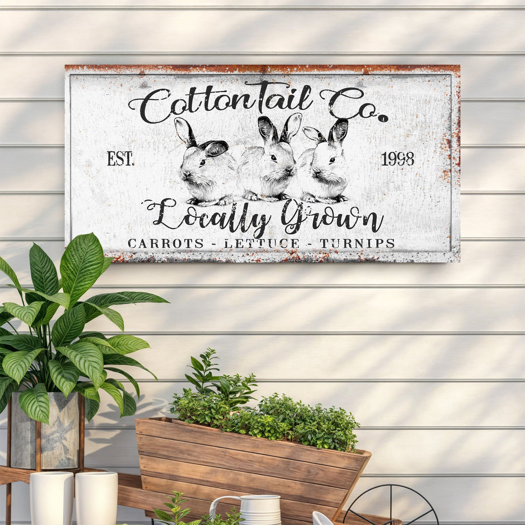 Vintage Cottontail Co Easter Sign III