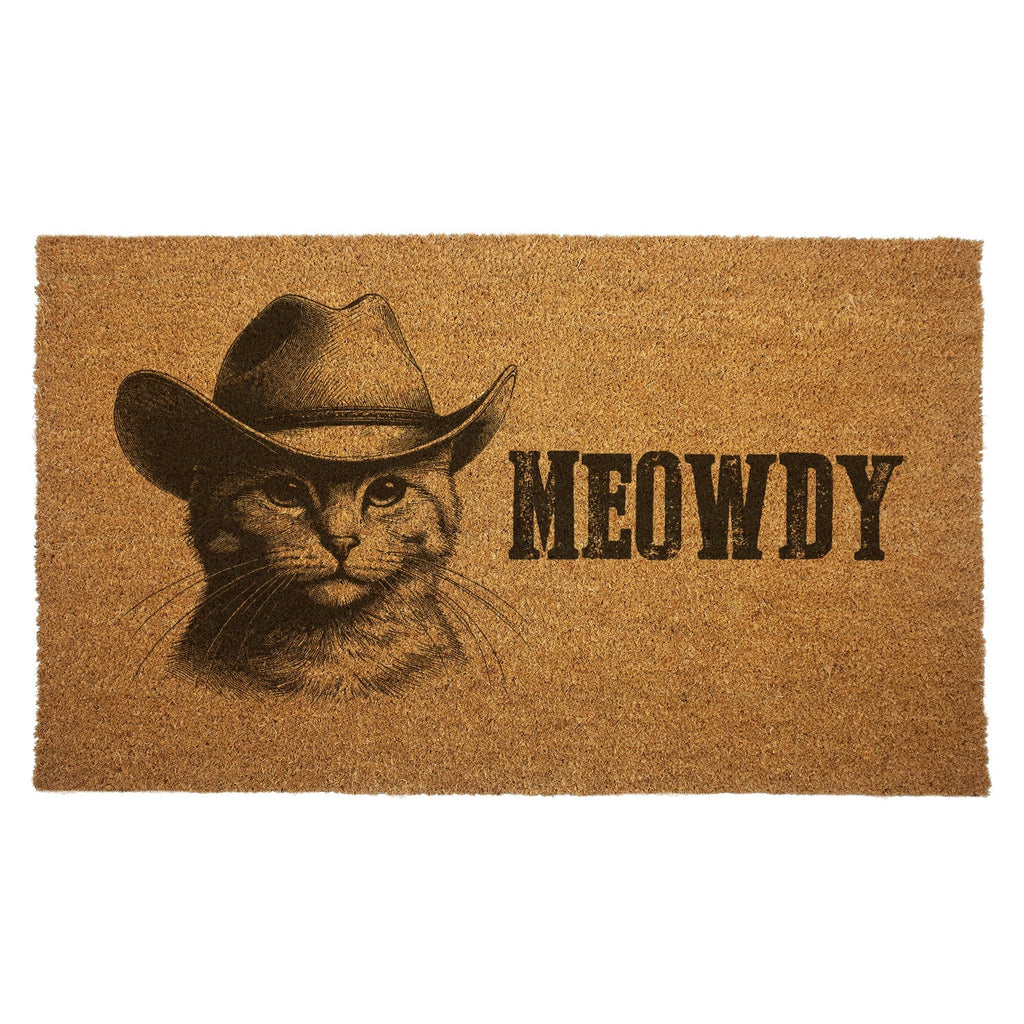 Cowboy Cat "Meowdy" Door Mat
