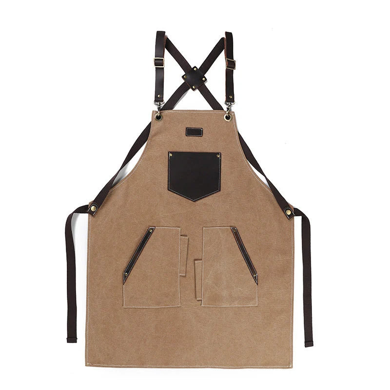 Custom Canvas Apron for Men and Women, Apron for Cooking, Woodworking, Barbeque, Gifts for Men, Gift for Him