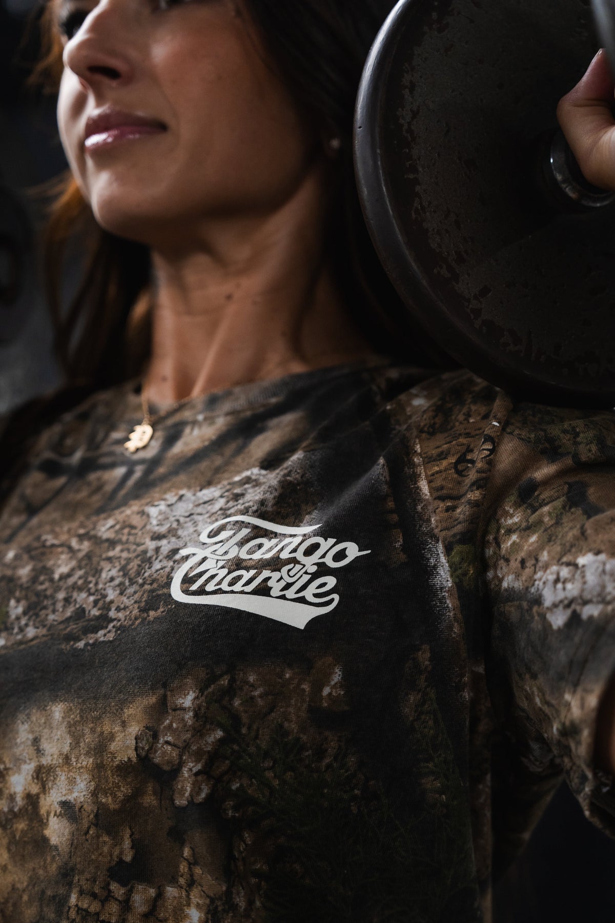 Lift Heavy. Trust God. - Realtree Premium Camo Tee