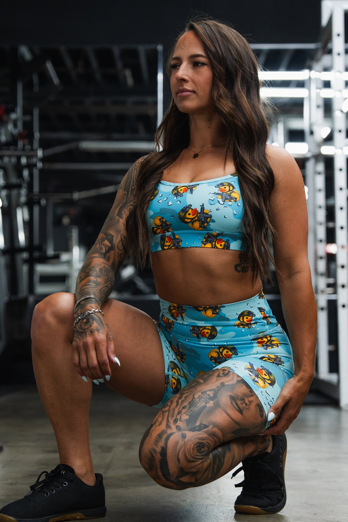 Women's High-Waisted Seamless Front Compression Training Shorts | TactiQuack