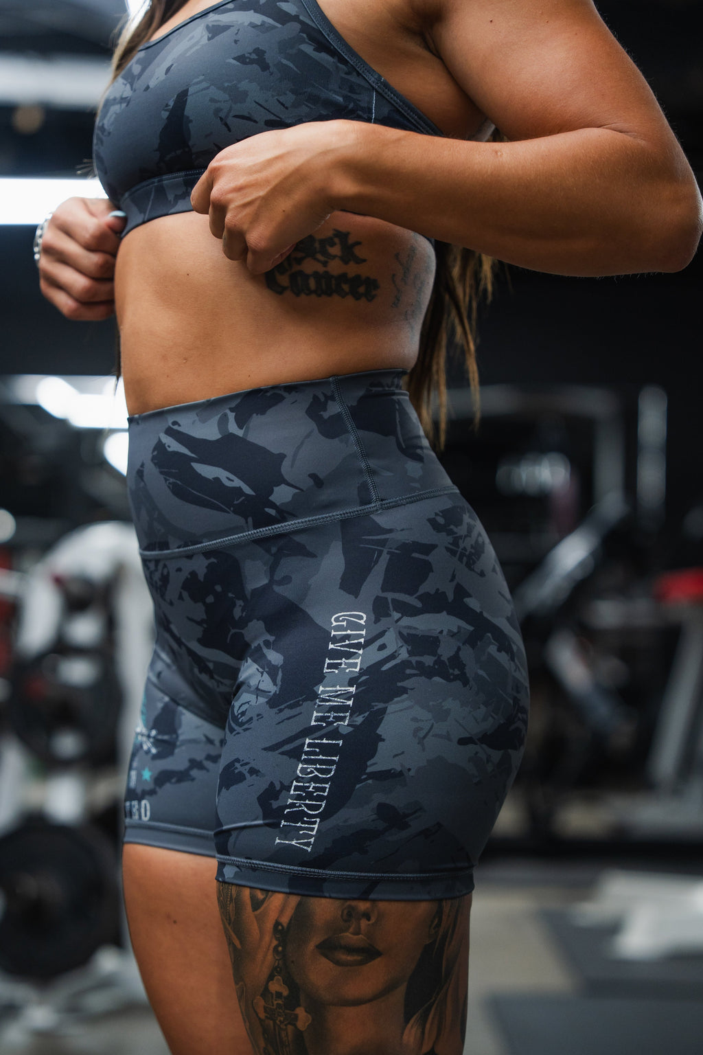 Women's High-Waisted Seamless Front Compression Training Shorts | Liberty or Death