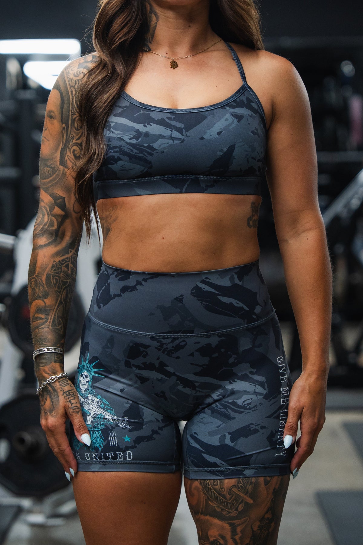 Women's High-Waisted Seamless Front Compression Training Shorts | Liberty or Death
