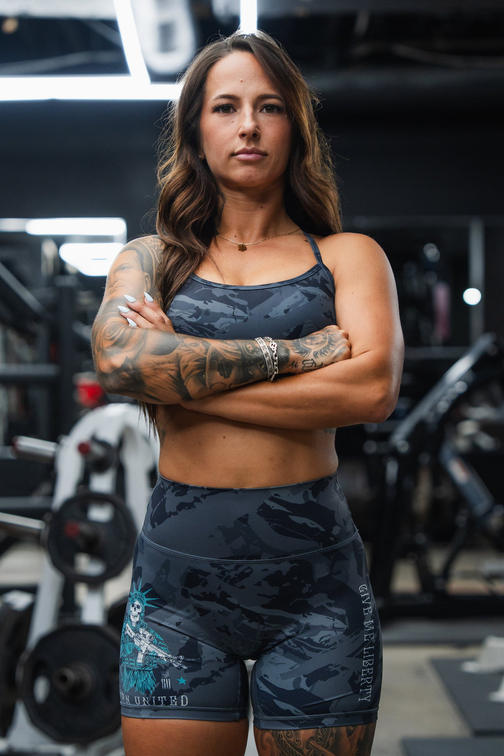 Women's High-Waisted Seamless Front Compression Training Shorts | Liberty or Death