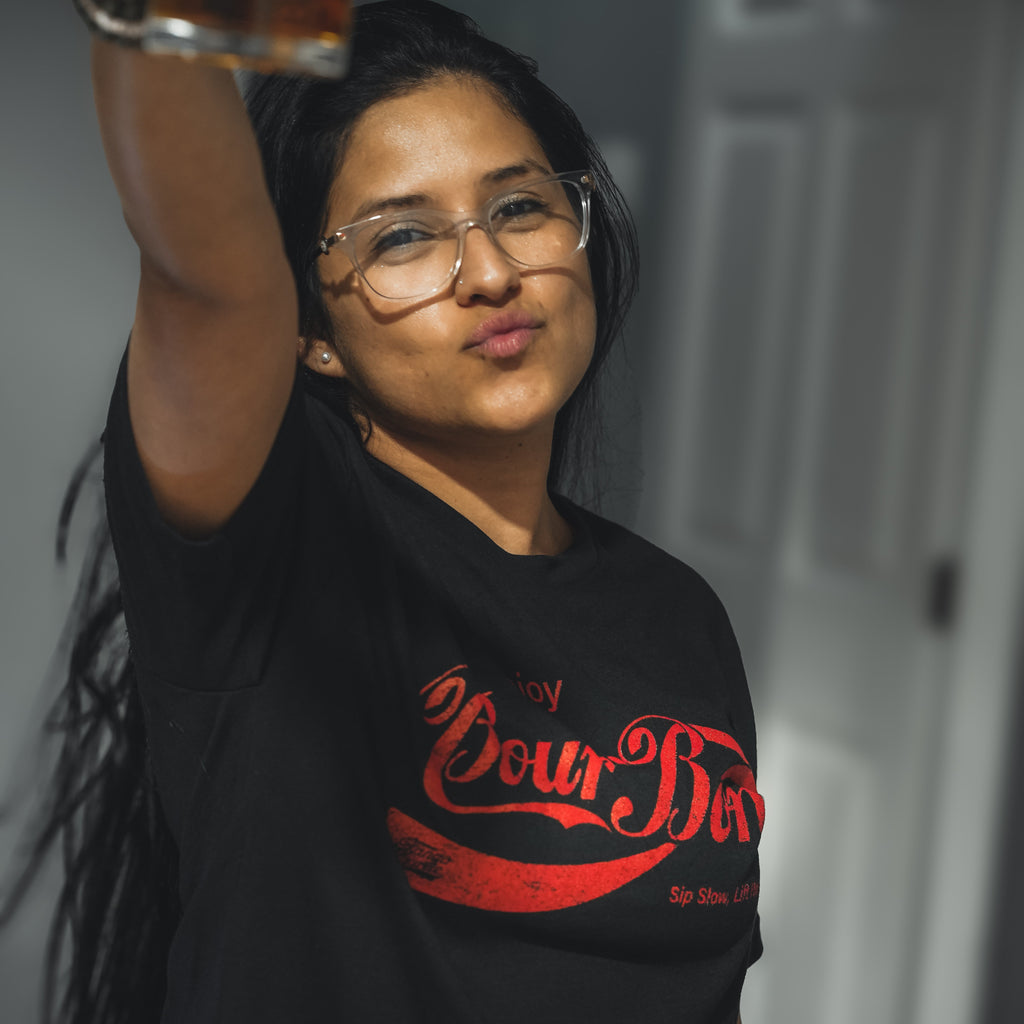 Bourbon "Sip Slow, Lift Heavy" Black - Tee