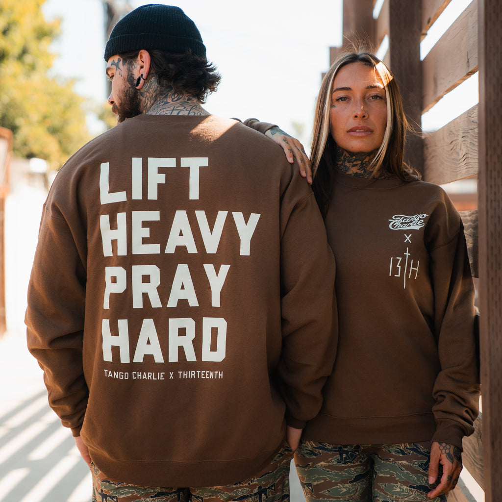 Lift Heavy. Pray Hard. - Crewneck