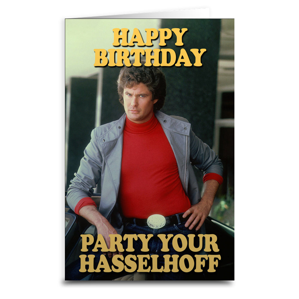 Party Your Hasselhoff Birthday Card