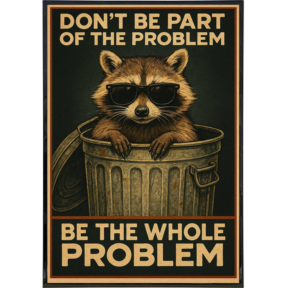 Don't Be Part of the Problem Be the Whole Problem Poster Print