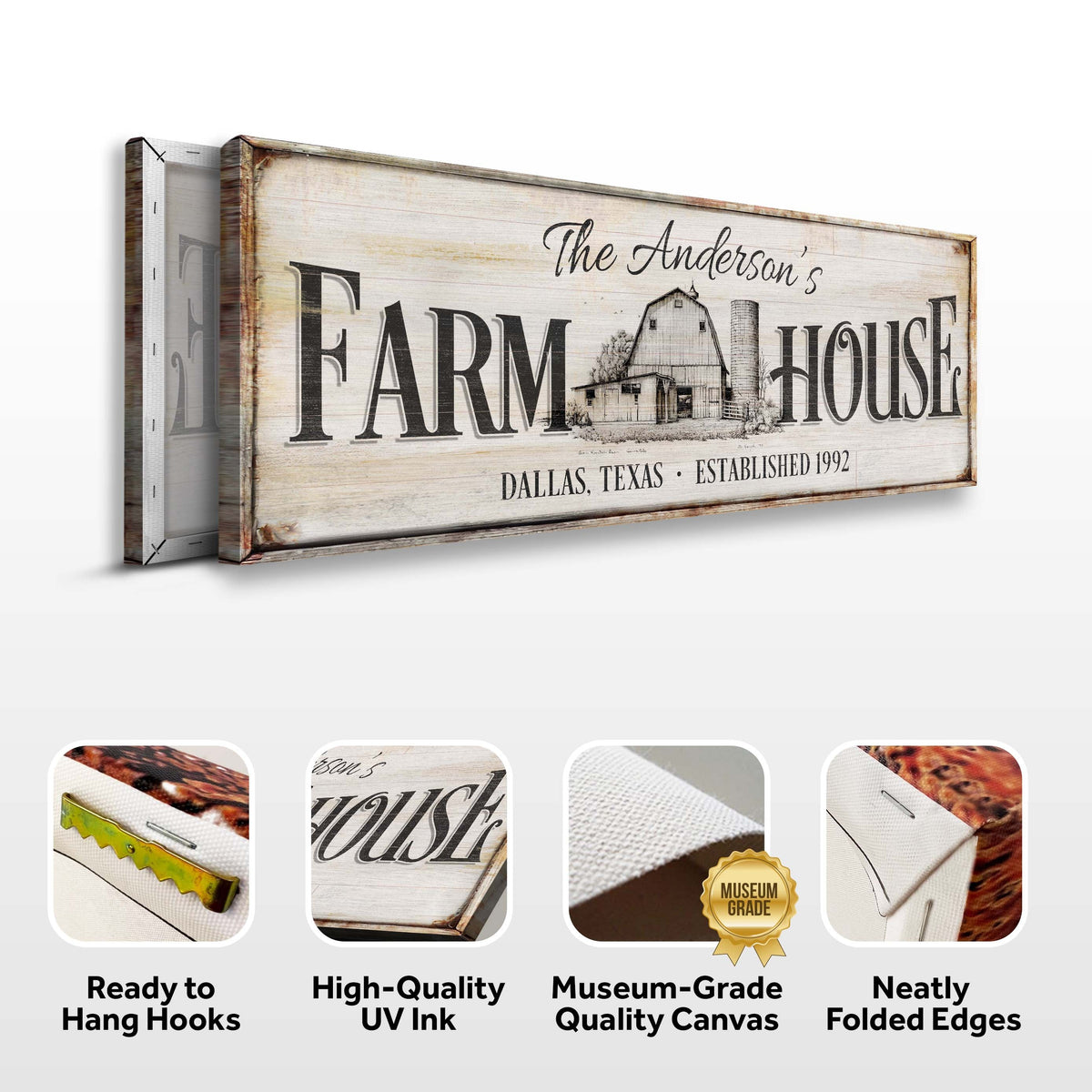 Personalized Rustic Farmhouse Sign