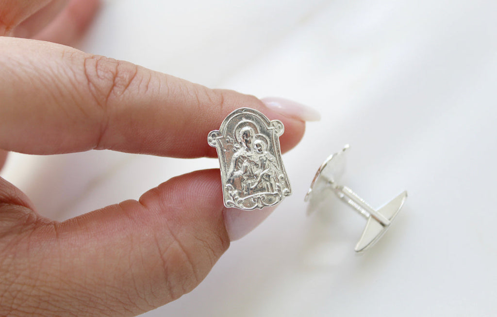 St. Joseph Cufflinks in 925 Sterling Silver *Made to Order*