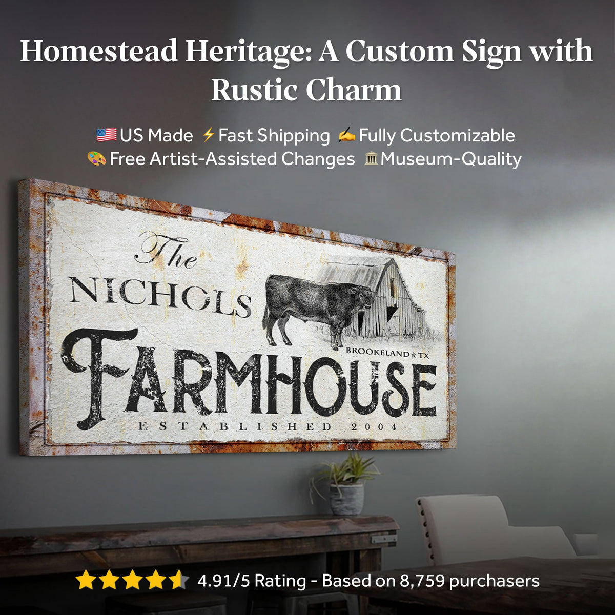Rustic Farmhouse Sign
