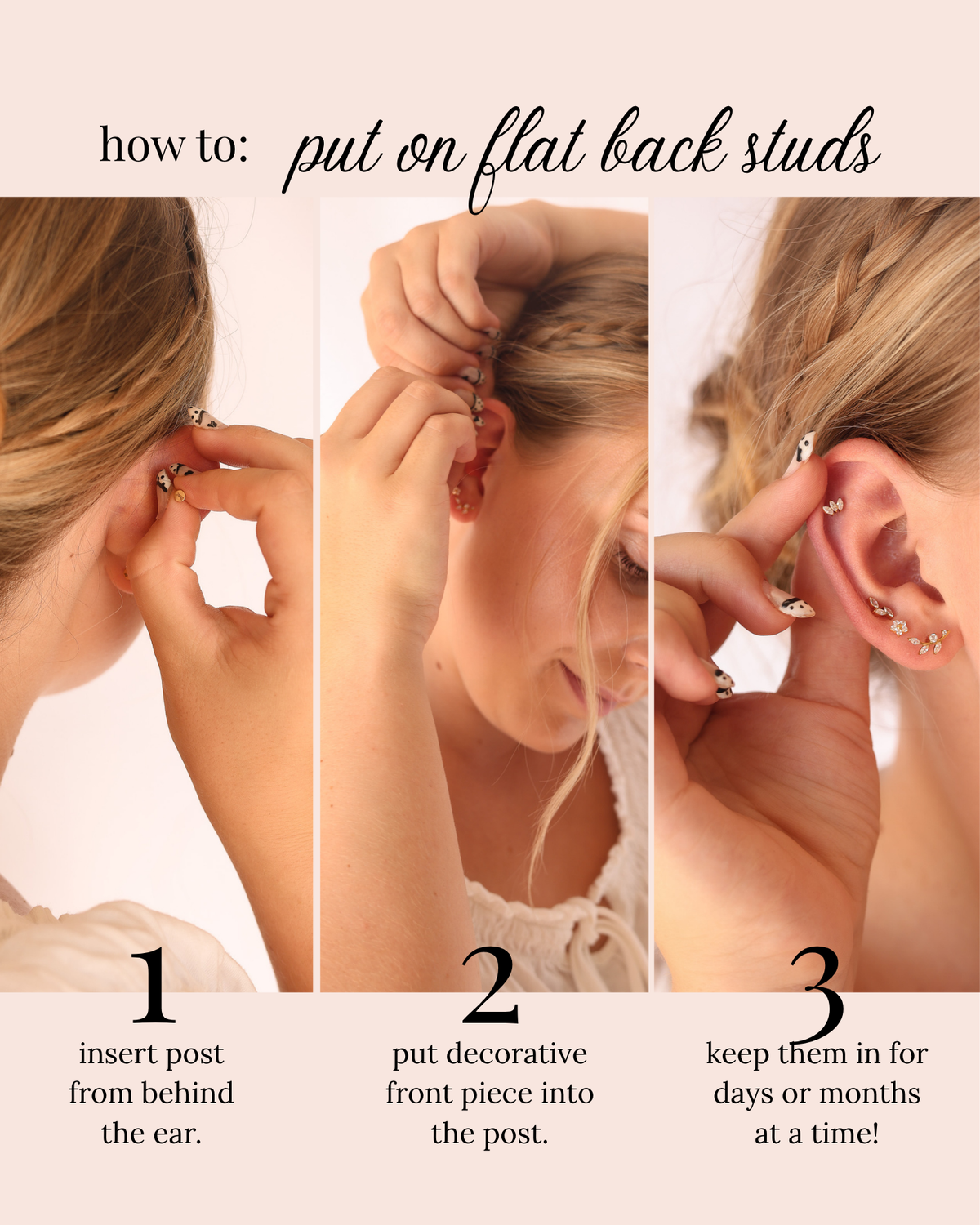 Cross Flat Back Stud