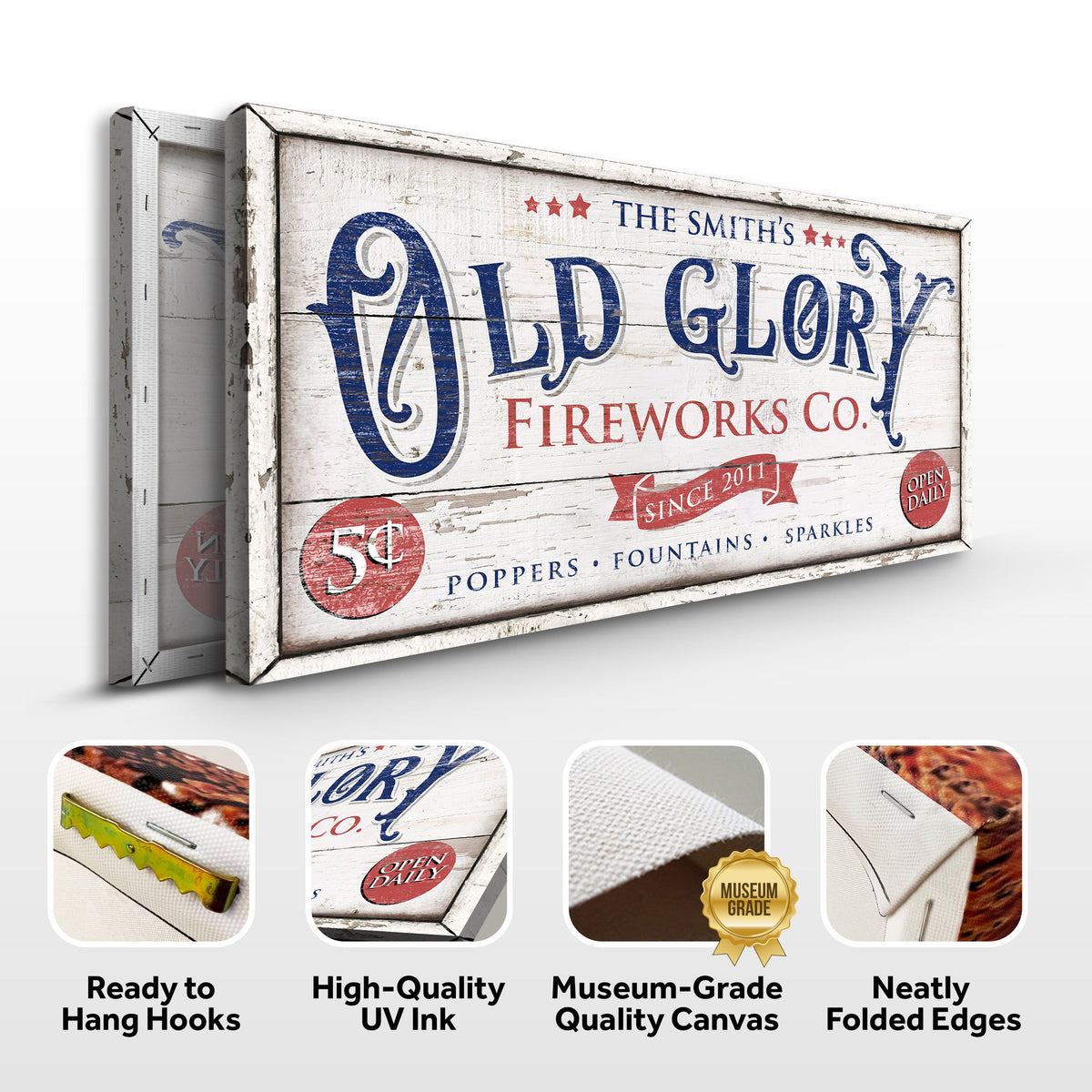 Personalized Old Glory Firework Co Sign
