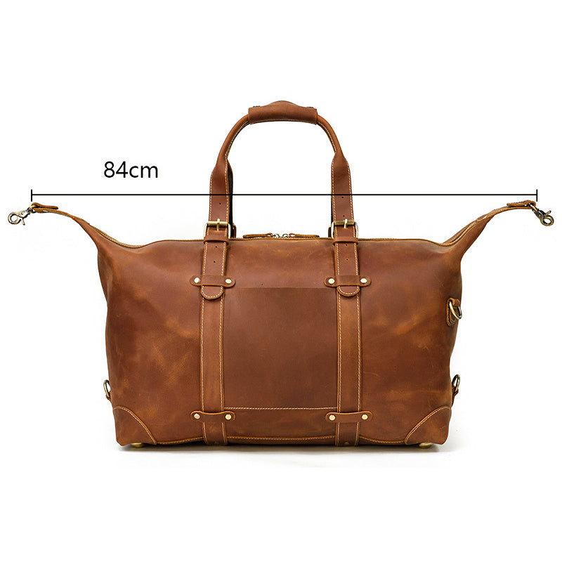 Full Grain Leather Duffle Bag Handmade Leather Weekender Bag Leather Holdall Overnight Bag For Men Gift For Him
