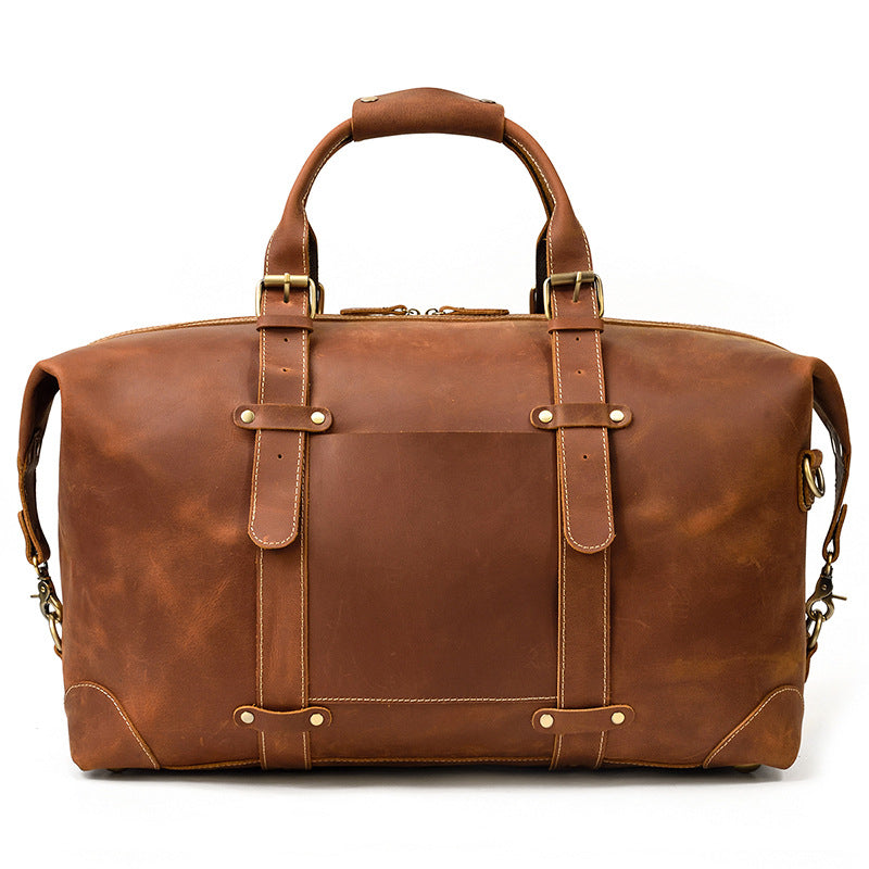 Full Grain Leather Duffle Bag Handmade Leather Weekender Bag Leather Holdall Overnight Bag For Men Gift For Him