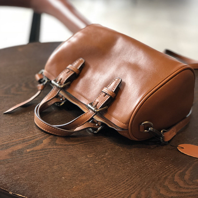 Full Grain Leather Handbag Leather Crossbody Bag Women Leather Shoulder Bag