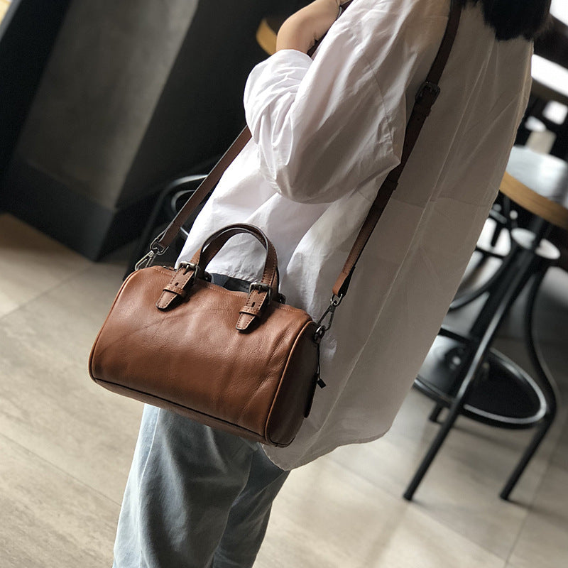 Full Grain Leather Handbag Leather Crossbody Bag Women Leather Shoulder Bag