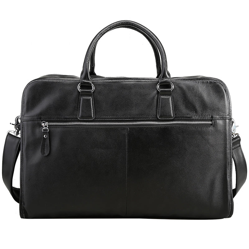 Full Grain Leather Mens Briefcase 17 Inch Leather Laptop Bag Mens Large Business Shoulder Bag Messenger Bag