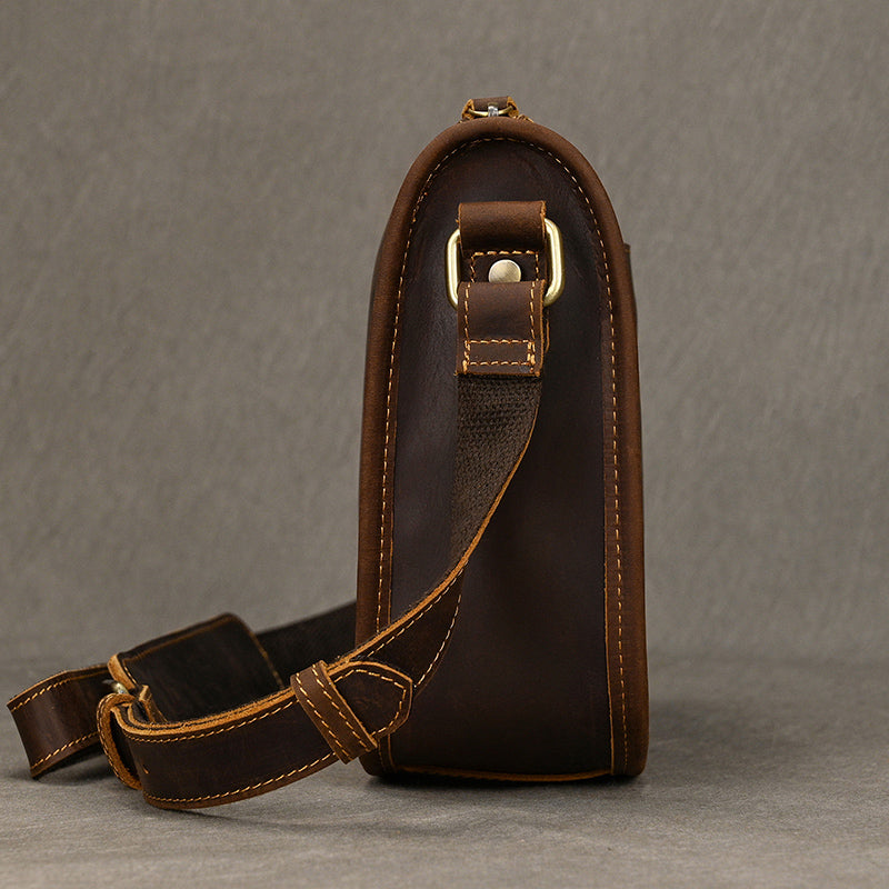 Full Grain Leather Mens Messenger Bag Handcrafted Leather Shoulder Bag Leather Satchel Bag Men Office Bag Work Briefcase