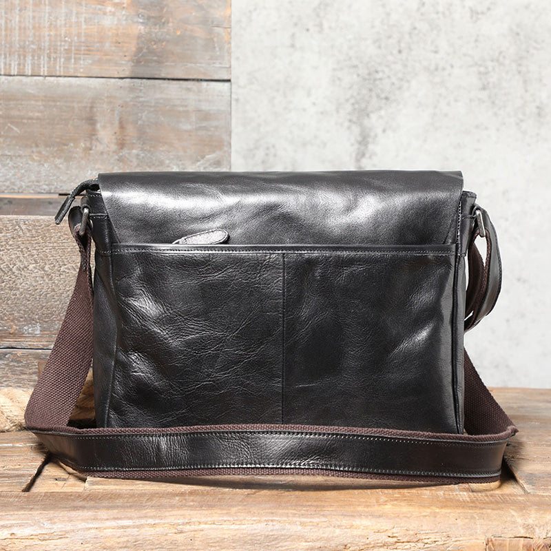 Full Grain Leather Messenger Bag Mens Leather Shoulder Bag Vintage Handmade Crossbody Bag Satchel