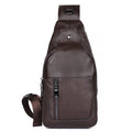 Full Grain Leather Sling Bag Mens Leather Chest Pack Stylish Leather Chest Bag JMD4004