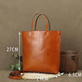 Full Grain Leather Tote Bag Women Leather Purse Leather Shopping Bag Woman Shoulder Bag Everyday Use Tote