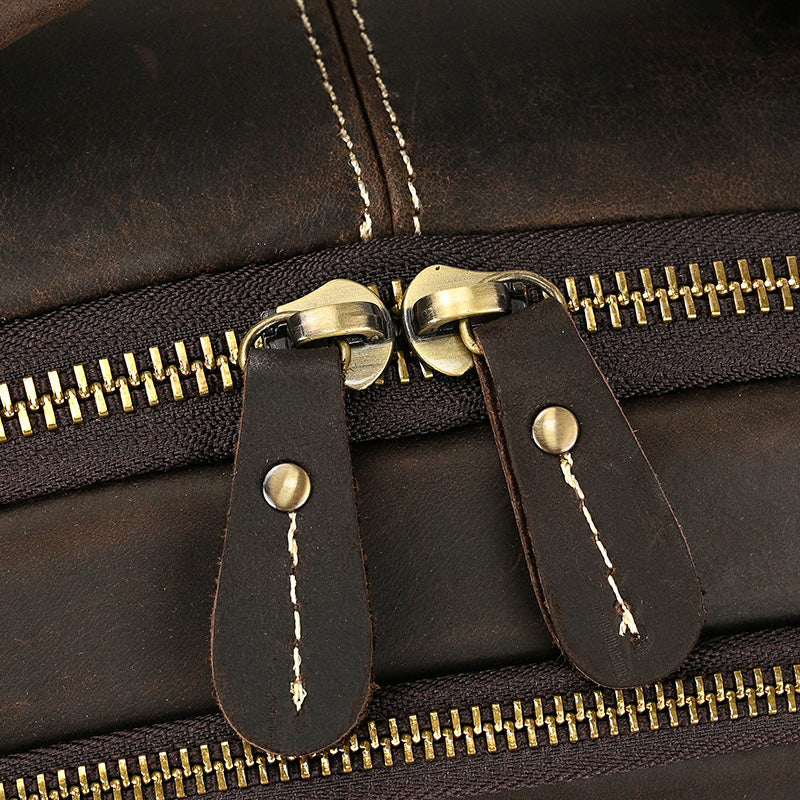 Full Grain Leather Travel Bag Large Leather Backpack For Men Backpack School Bag Leather Daypack Men Office Backpack