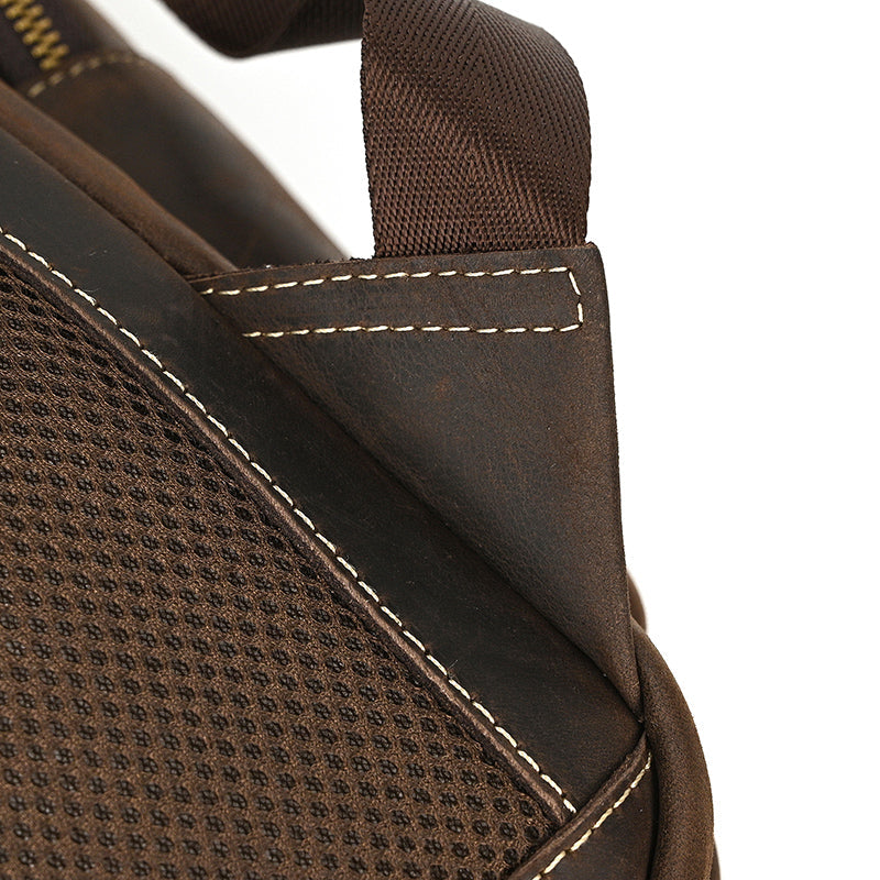 Full Grain Leather Travel Bag Large Leather Backpack For Men Backpack School Bag Leather Daypack Men Office Backpack