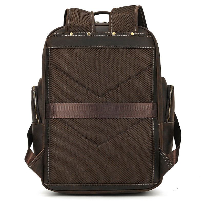 Full Grain Leather Travel Bag Large Leather Backpack For Men Backpack School Bag Leather Daypack Men Office Backpack