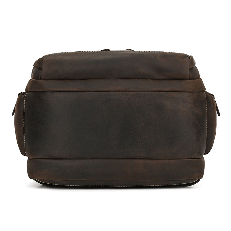 Full Grain Leather Travel Bag Large Leather Backpack For Men Backpack School Bag Leather Daypack Men Office Backpack