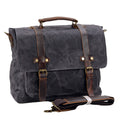 Handmade Canvas Messenger Bag 15.6 Inch Laptop Bag Vintage Canvas Crossbody Bag Men's Gift