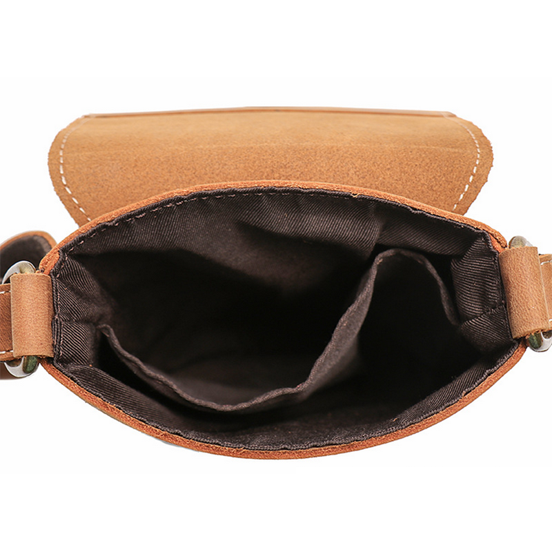 Handmade Genuine Leather Satchel Bag Shoulder Bag Full Grain Leather Small Crossbody Bag For Mens