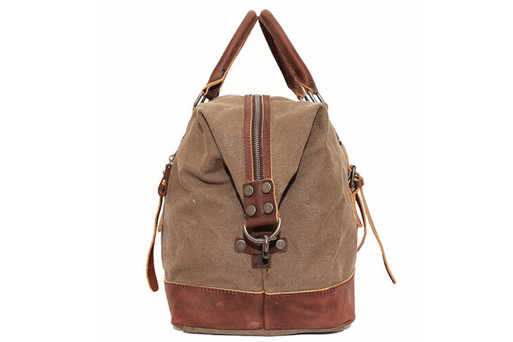 RockCow Canvas Duffle Bag, Mens Travel Bag, Gym Bags for Men