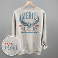 America Red & Blue Eagle (Back Print)