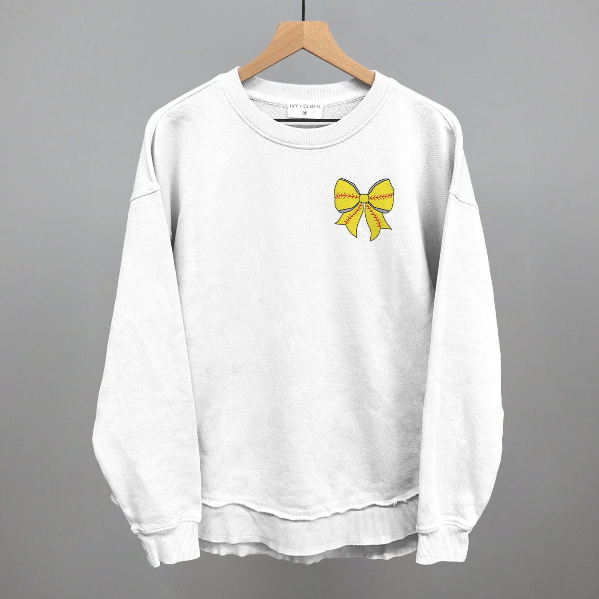 Softball Bow (Left Chest Print)