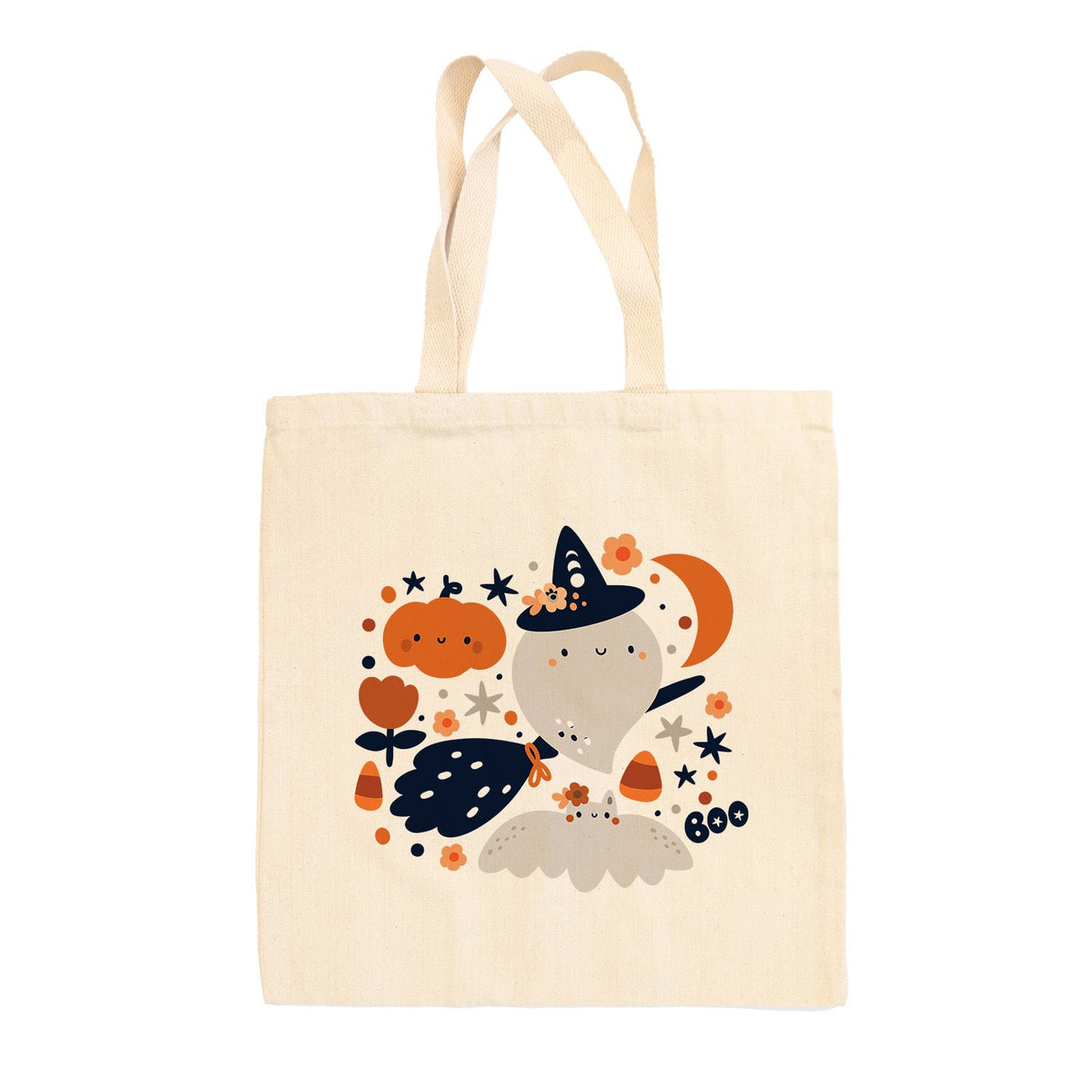 Ghost Doodle Collage Tote Bag