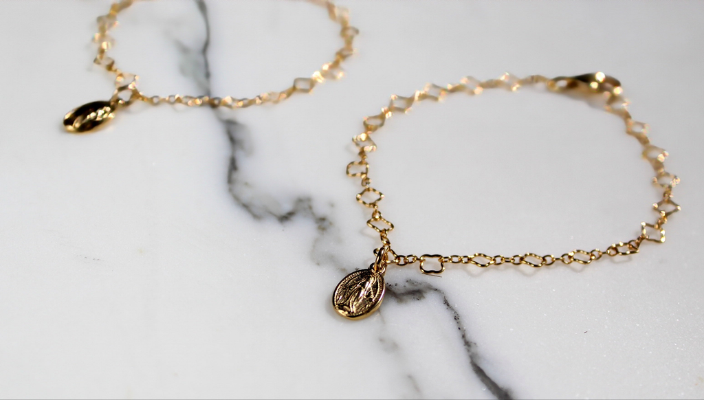 Miraculous Medal Floral Bracelet