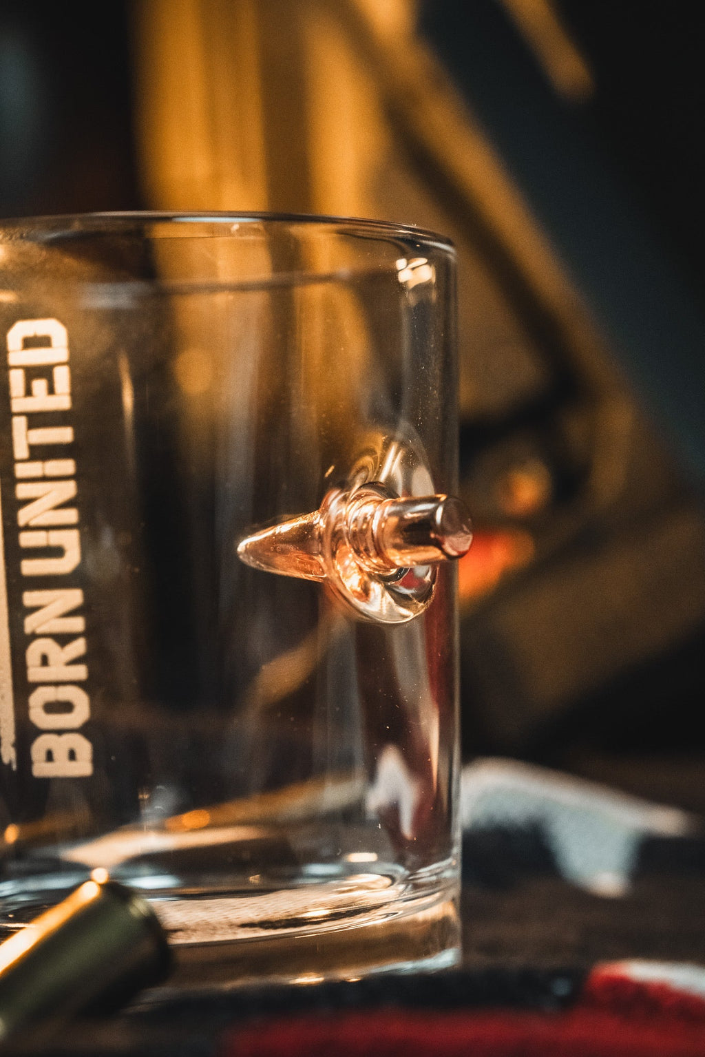Born United Bullet Whiskey Glass