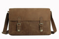 Men's Genuine Vintage Leather Messenger Shoulder Laptop Bag - Mens Leather Bags 6002LR